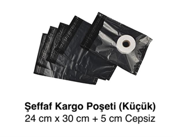 Cepsiz Şeffaf Kargo Poşeti 24x30+5 | 1000 Adet | Küçük Boy